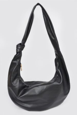 Faux Leather Hobo Bag – Soft Slouch Silhouette