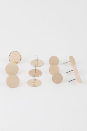 Circle Stud Earrings Set – Polished Minimalist 0.6 in