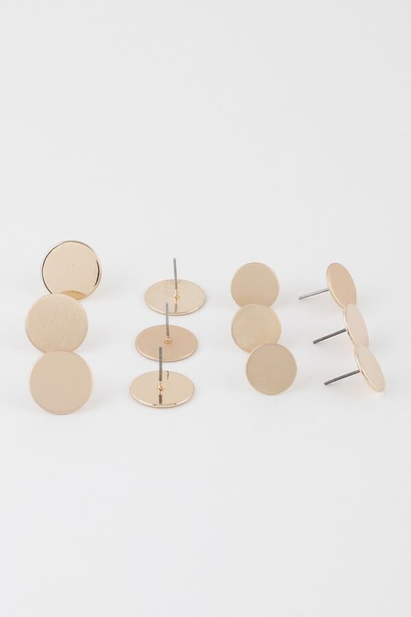 Circle Stud Earrings Set – Polished Minimalist 0.6 in