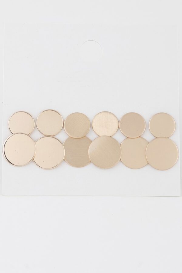 Circle Stud Earrings Set – Polished Minimalist 0.6 in