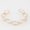 Link Chain Cuff Bracelet – Polished Metallic Links