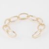 Link Chain Cuff Bracelet – Polished Metallic Links