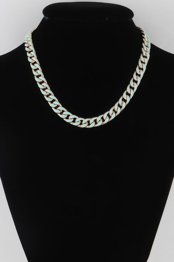 Curb Chain Necklace – 16″ Polished Metal