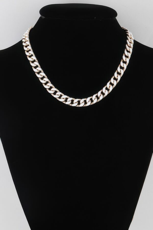 Curb Chain Necklace – 16″ Polished Metal