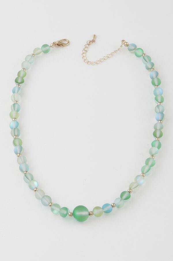 Translucent Bead Necklace – 12-inch Luminous Choker