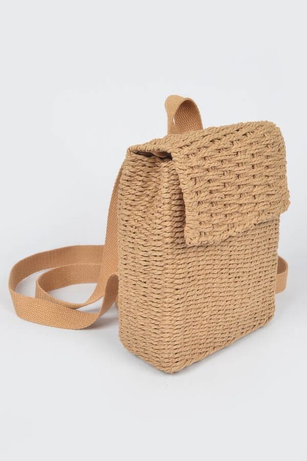 Woven Cotton Mini Backpack – Compact Casual Carryall