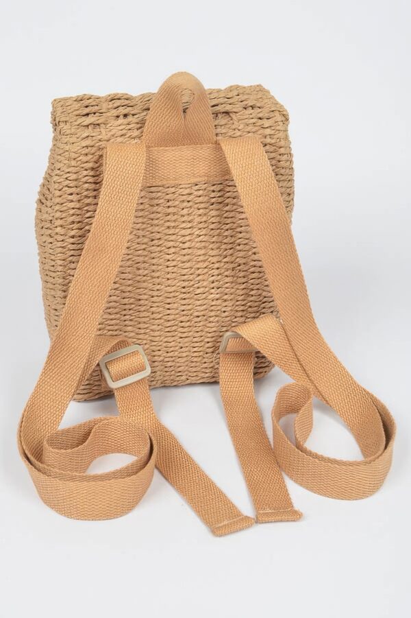 Woven Cotton Mini Backpack – Compact Casual Carryall