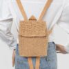 Woven Cotton Mini Backpack – Compact Casual Carryall