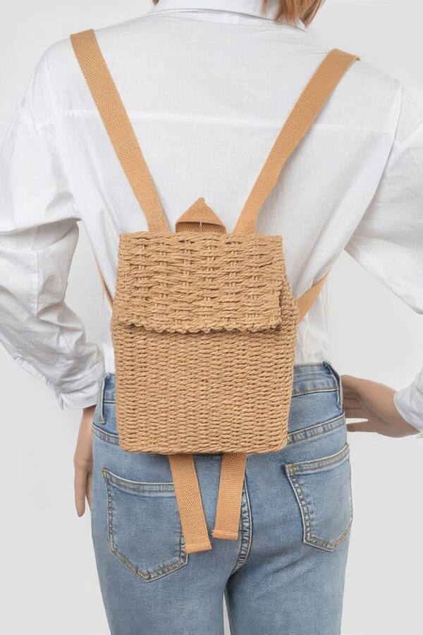 Woven Cotton Mini Backpack – Compact Casual Carryall