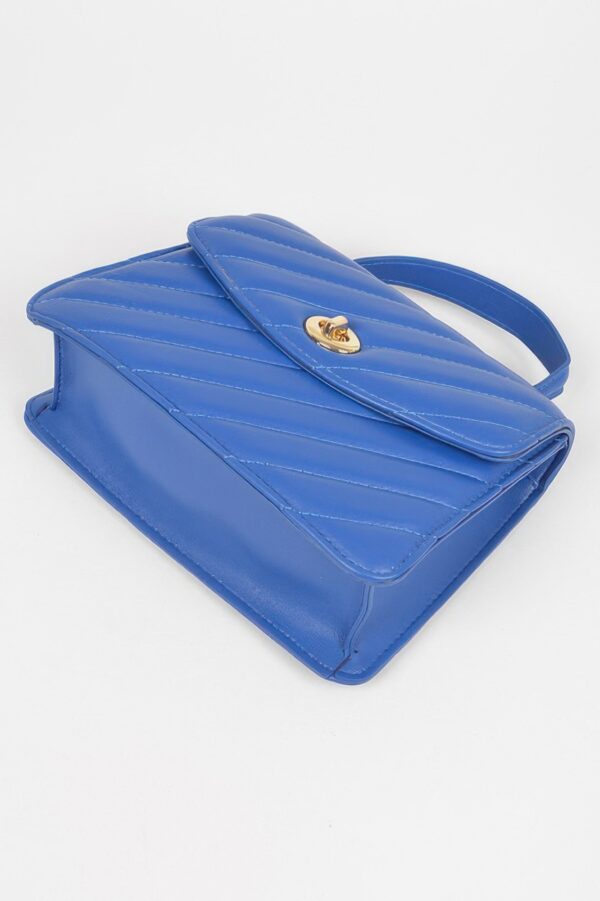 Quilted Top Handle Flap Bag – Structured PU Satchel
