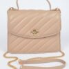 Quilted Top Handle Flap Bag – Structured PU Satchel