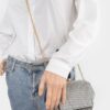 Rhinestone Flap Clutch with Wrist Band – Evening Sparkle