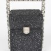 Rhinestone-Handle Stoned Party Clutch – Compact Evening Bag