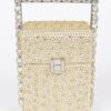 Rhinestone-Handle Stoned Party Clutch – Compact Evening Bag