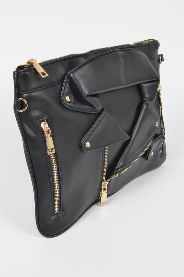 Faux Leather Novelty Bag – Slim Elongated Silhouette