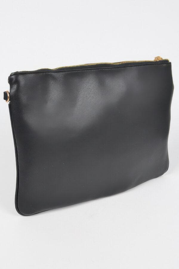 Faux Leather Novelty Bag – Slim Elongated Silhouette