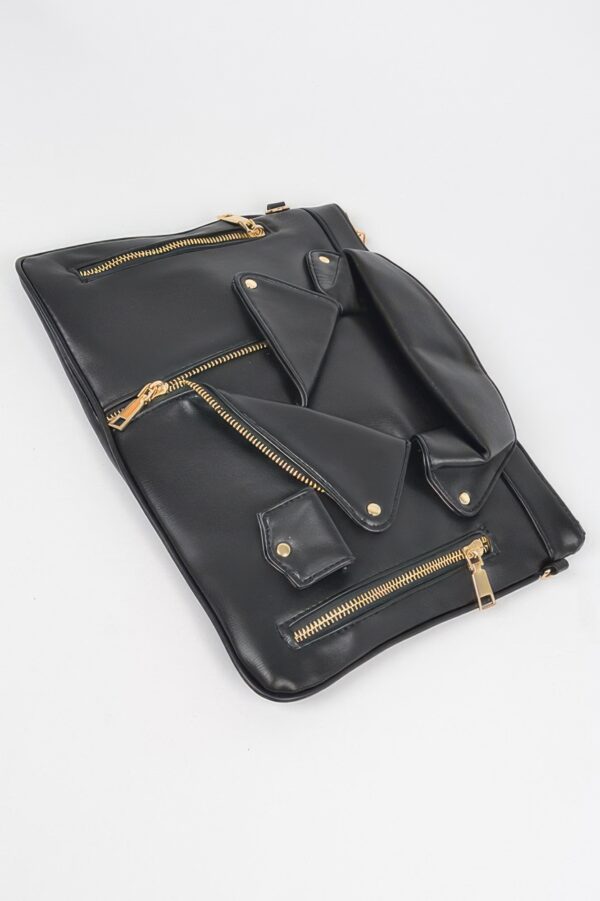 Faux Leather Novelty Bag – Slim Elongated Silhouette