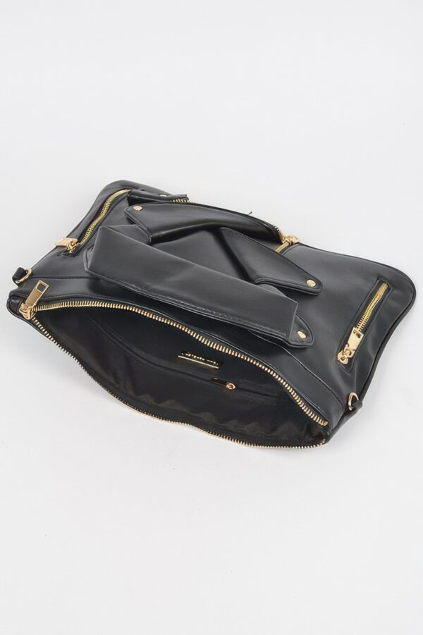Faux Leather Novelty Bag – Slim Elongated Silhouette