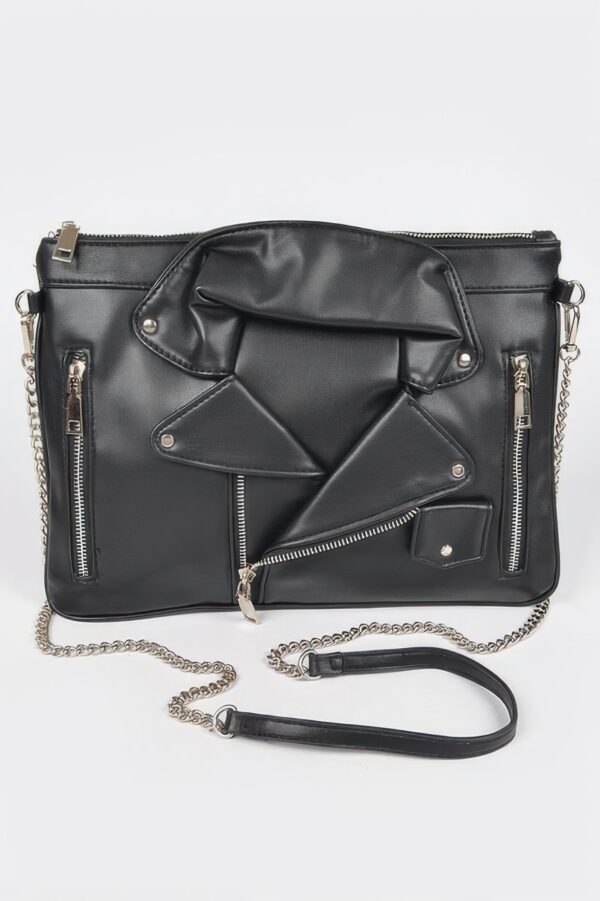 Faux Leather Novelty Bag – Slim Elongated Silhouette