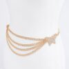 Butterfly Buckle Layered Chain Waist Belt