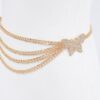 Butterfly Buckle Layered Chain Waist Belt