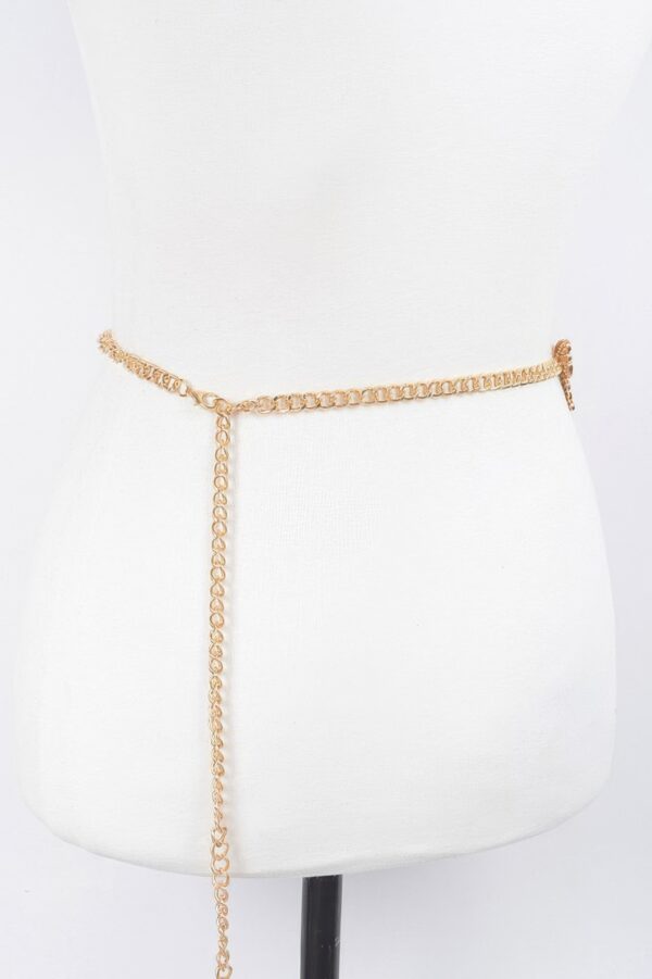Butterfly Buckle Layered Chain Waist Belt