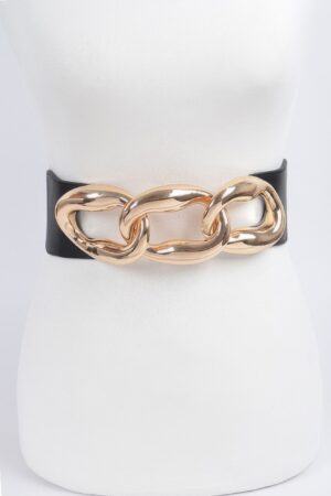 Oversized Chain-Link Plus Size Elastic Belt
