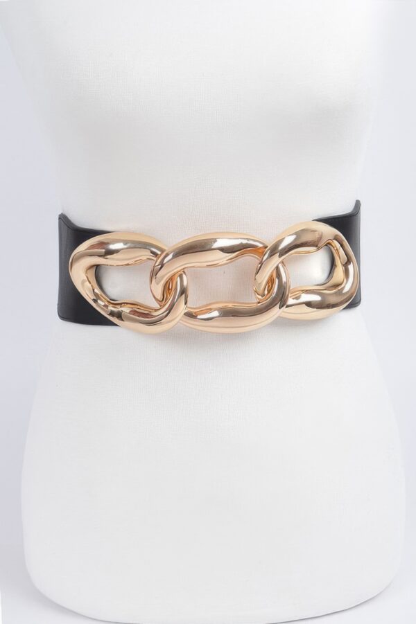 Oversized Chain-Link Plus Size Elastic Belt
