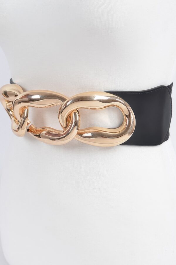 Oversized Chain-Link Plus Size Elastic Belt