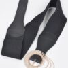 Layered Rhinestone Buckle Plus-Size Elastic Belt
