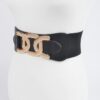 Plus Size Elastic Belt with Metal Buckle