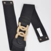 Plus Size Elastic Belt with Metal Buckle