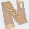Wide Elastic Belt with Metal Buckle – PU/Elastic Blend