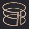 Open Rhinestone Cuff Bracelet – Sparkle Finish