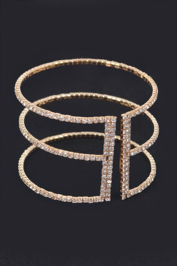 Open Rhinestone Cuff Bracelet – Sparkle Finish