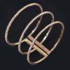 Open Rhinestone Cuff Bracelet – Sparkle Finish