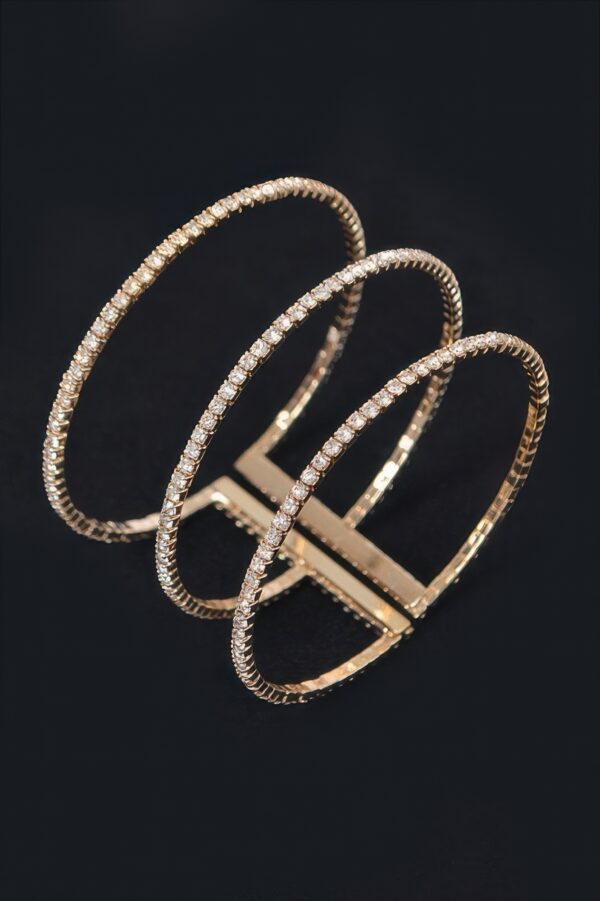 Open Rhinestone Cuff Bracelet – Sparkle Finish