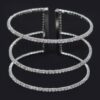 Open Rhinestone Cuff Bracelet – Sparkle Finish