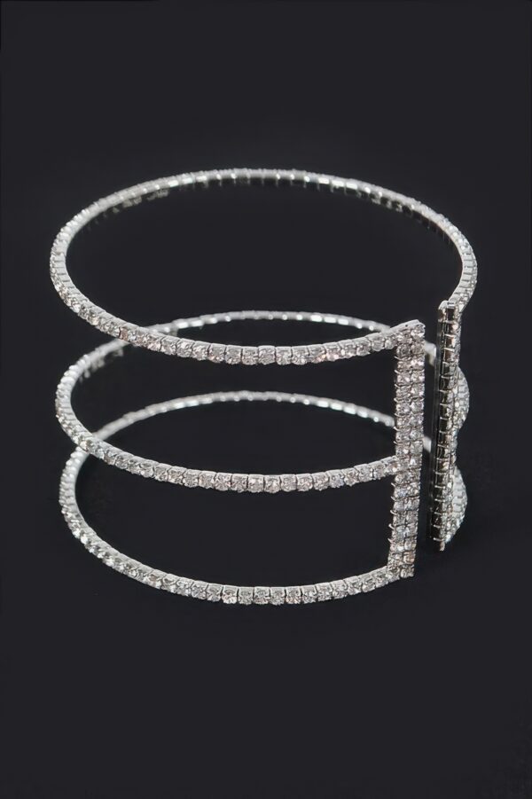 Open Rhinestone Cuff Bracelet – Sparkle Finish