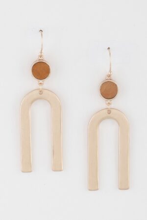 Textured Arch Earrings – Elongated Sculptural Hoops