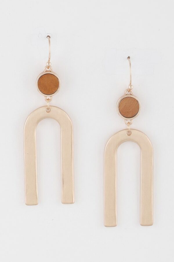 Textured Arch Earrings – Elongated Sculptural Hoops