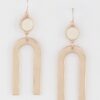 Textured Arch Earrings – Elongated Sculptural Hoops
