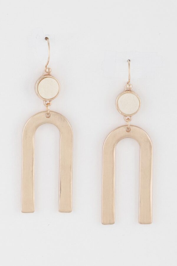 Textured Arch Earrings – Elongated Sculptural Hoops