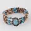 Vintage Stone Beaded Bracelet – Textured Layer