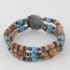 Vintage Stone Beaded Bracelet – Textured Layer