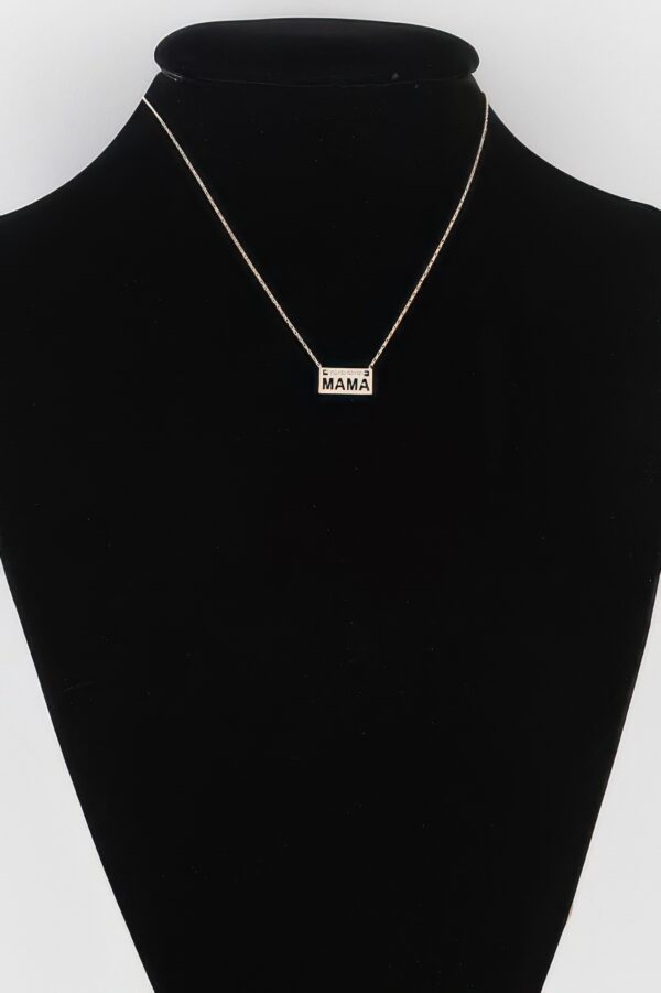 Mama Plate Necklace – Sleek 16-inch Plate Pendant