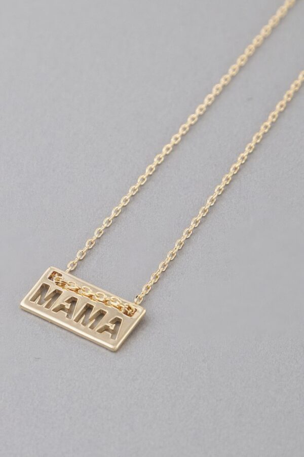 Mama Plate Necklace – Sleek 16-inch Plate Pendant