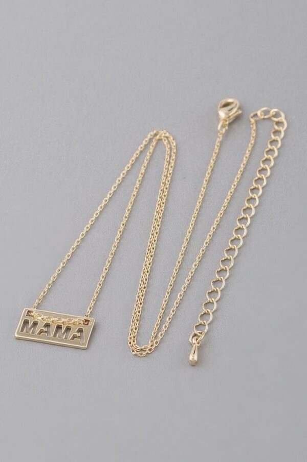 Mama Plate Necklace – Sleek 16-inch Plate Pendant