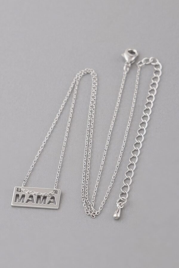 Mama Plate Necklace – Sleek 16-inch Plate Pendant