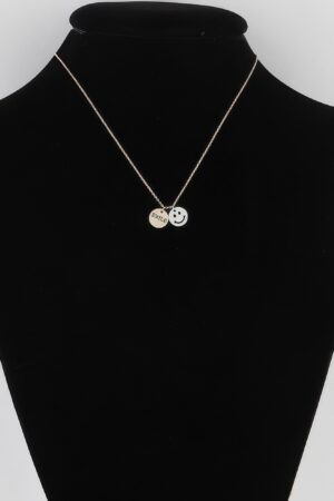 Smiley Pendant Necklace – Polished Happy Face Charm